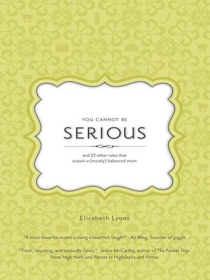 cover image of You Cannot Be Serious